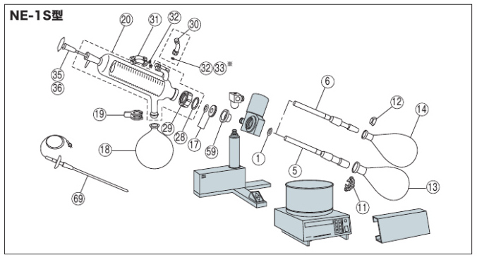 関連装置・部品｜小型ロータリーエバポレーター | EYELA 東京理化器械