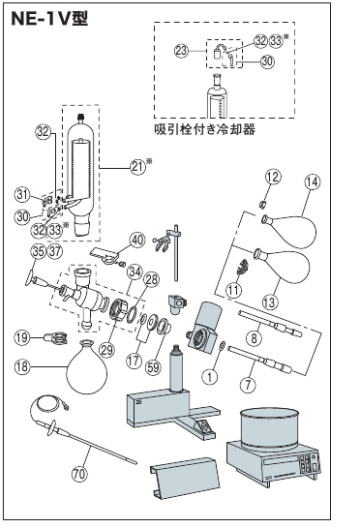 関連装置・部品｜小型ロータリーエバポレーター | EYELA 東京理化器械