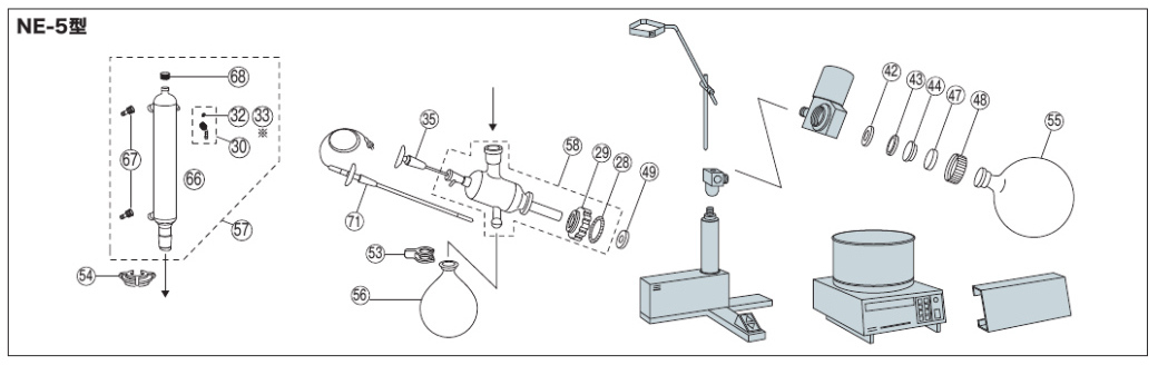 テナービフ様　確認用 関連装置・部品｜小型ロータリーエバポレーター | EYELA 東京理化器械