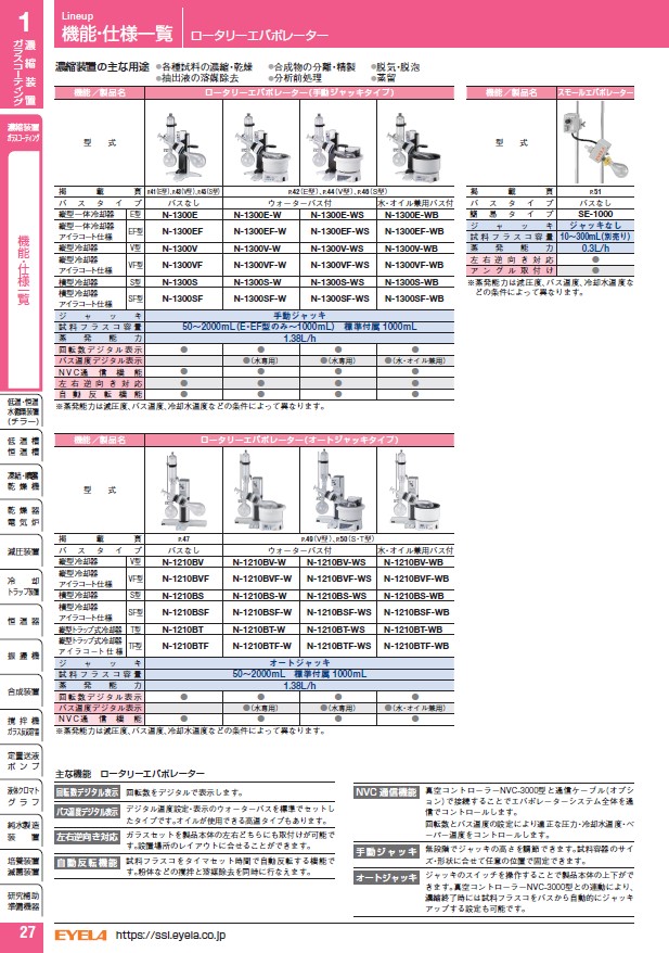 エバポ純正パーツ｜蒸留・濃縮装置関連一覧表・情報 | 製品情報